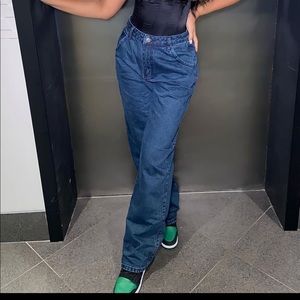 Fashion Nova Slouchy Dad Jeans Dark Wash